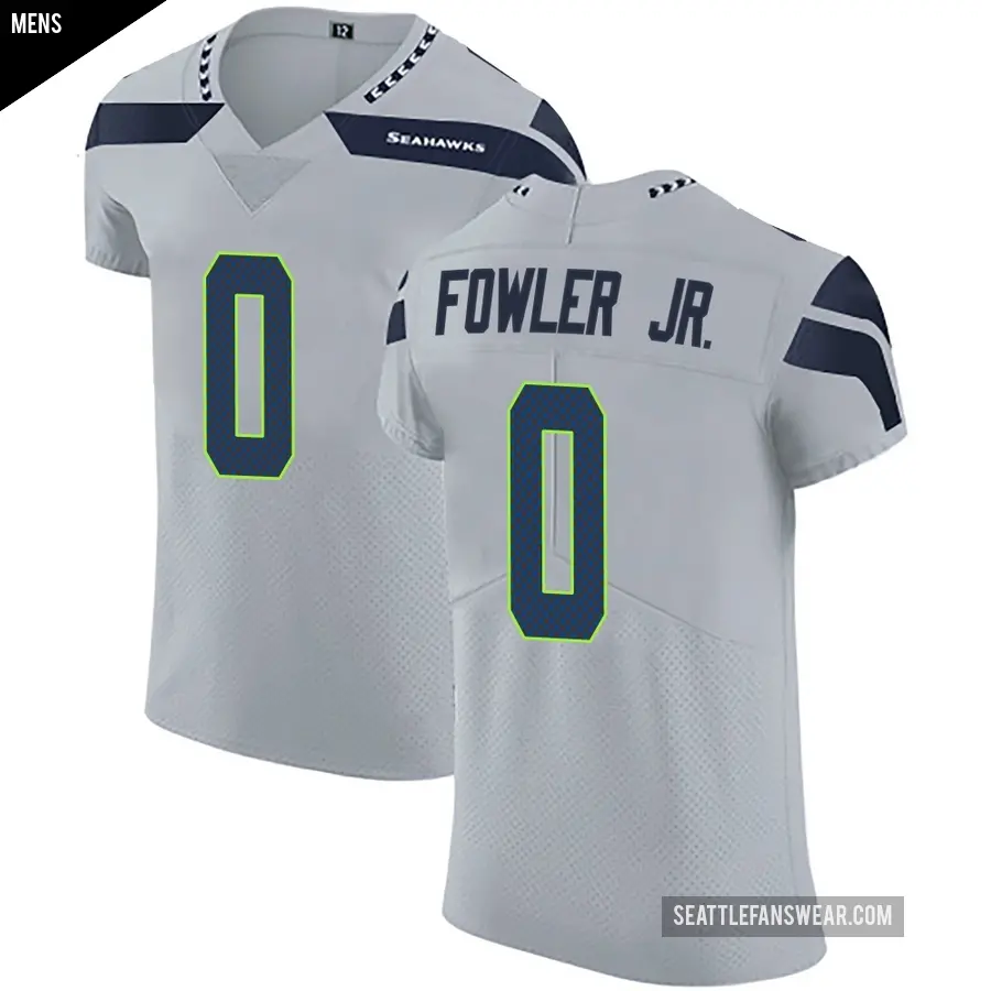 Men's Seattle Seahawks ＃0 Dante Fowler Jr. Gray Elite Alternate Vapor Untouchable Jersey
