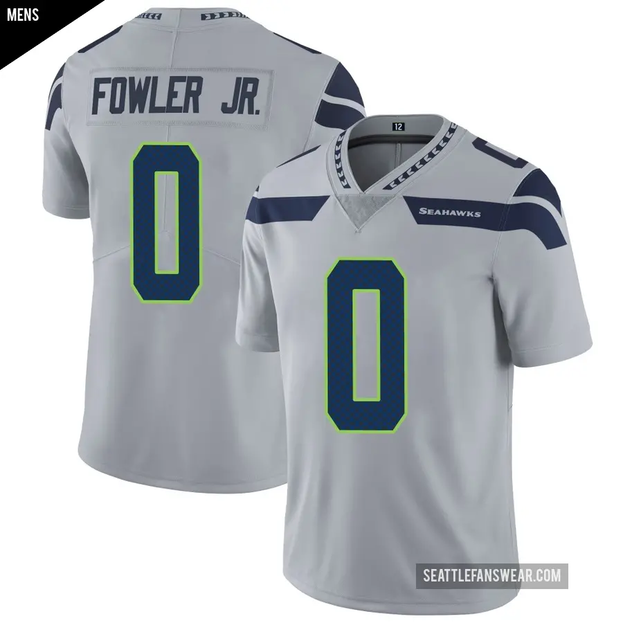 Men's Seattle Seahawks ＃0 Dante Fowler Jr. Gray Limited Alternate Vapor Untouchable Jersey