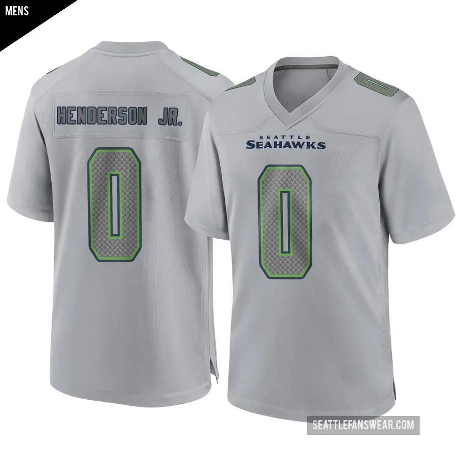 Men's Seattle Seahawks ＃0 Emmanuel Henderson Jr. Gray Game Atmosphere Fashion Jersey