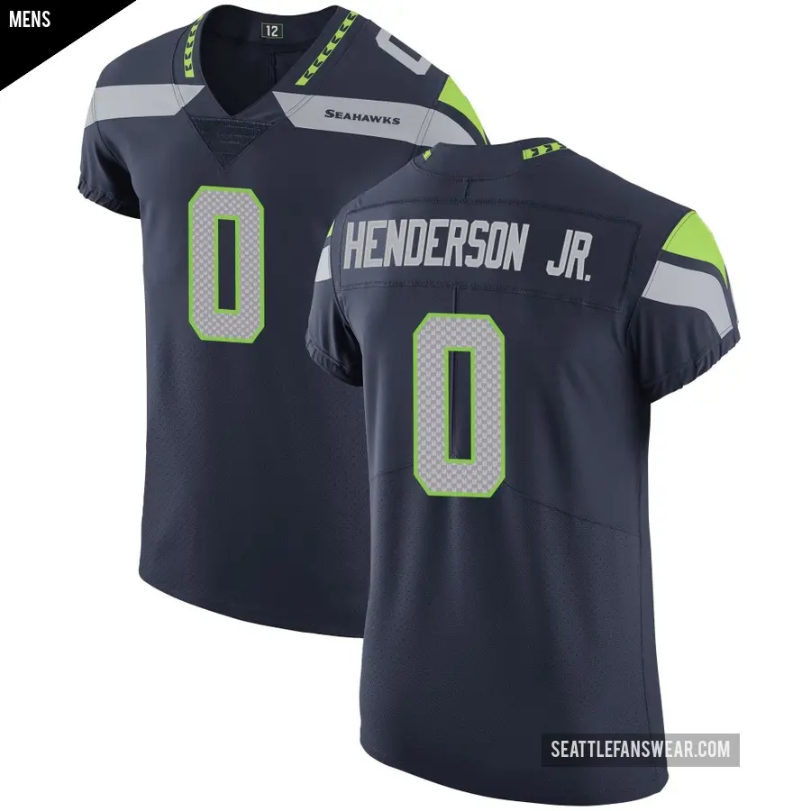 Men's Seattle Seahawks ＃0 Emmanuel Henderson Jr. Navy Elite Team Color Vapor Untouchable Jersey