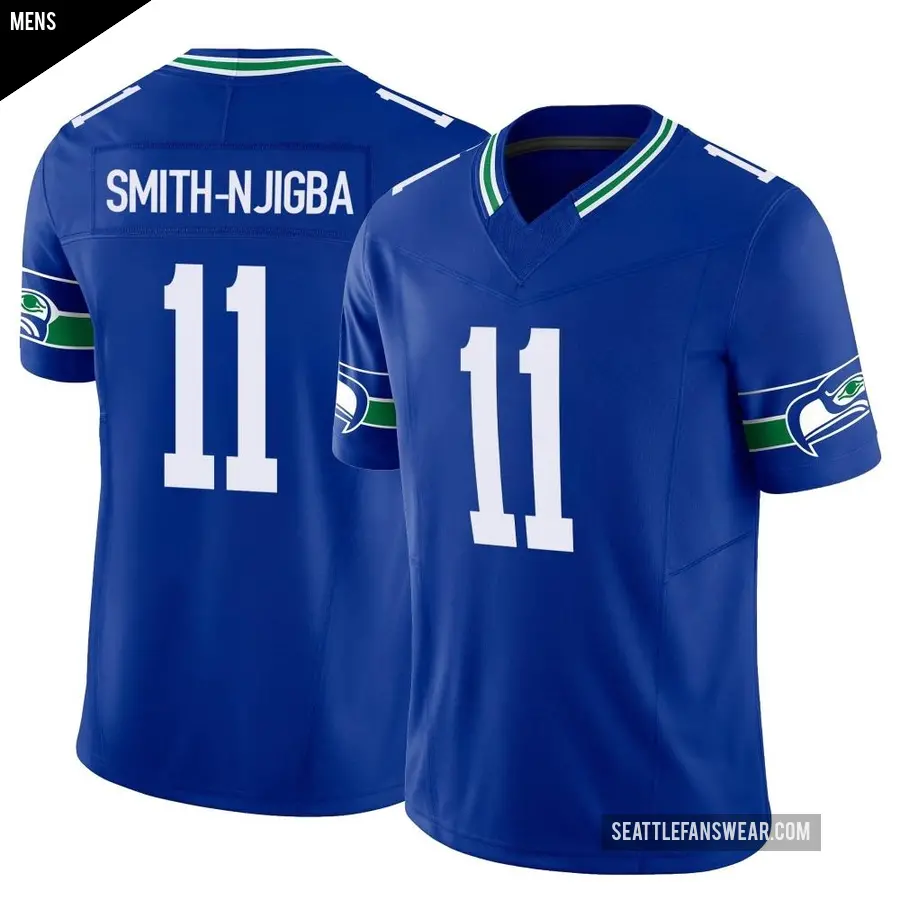 Men's Seattle Seahawks ＃11 Jaxon Smith-Njigba Royal Limited Throwback Vapor F.U.S.E. Jersey