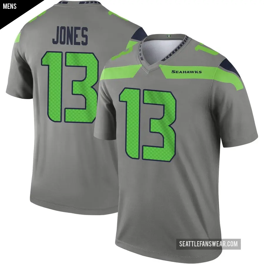 Men's Seattle Seahawks ＃13 Ernest Jones IV Legend Steel Inverted Jersey