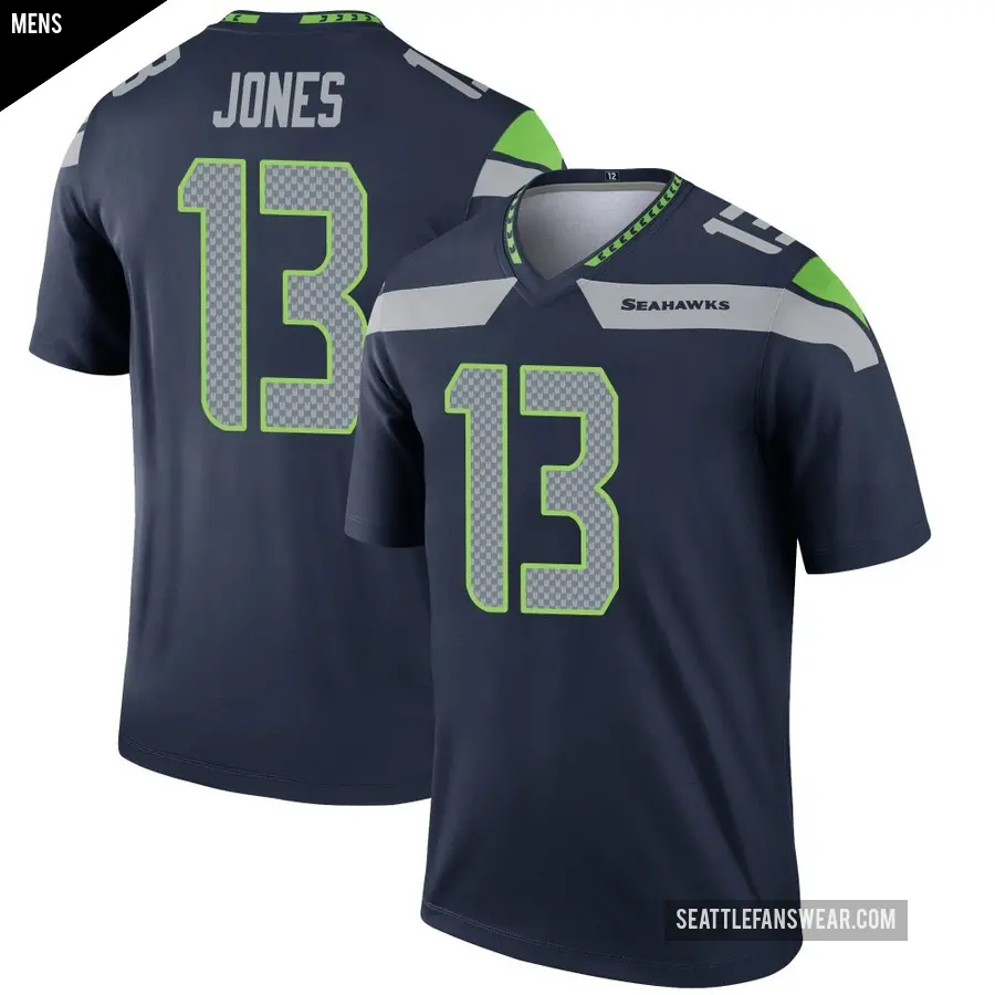 Men's Seattle Seahawks ＃13 Ernest Jones IV Navy Legend Jersey