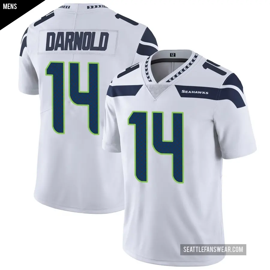 Men's Seattle Seahawks ＃14 Sam Darnold White Limited Vapor Untouchable Jersey