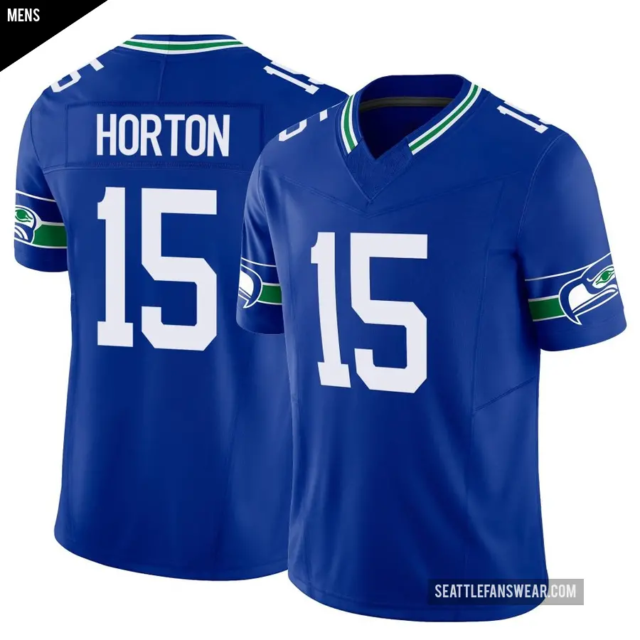 Men's Seattle Seahawks ＃15 Tory Horton Royal Limited Throwback Vapor F.U.S.E. Jersey