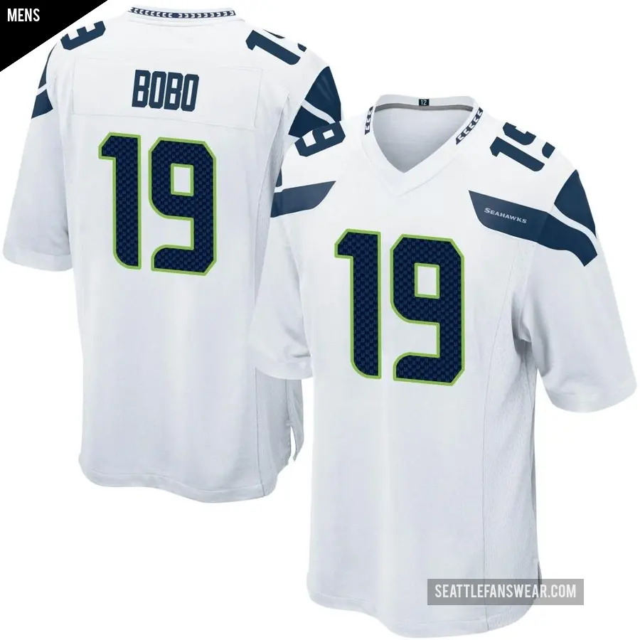 Men's Seattle Seahawks ＃19 Jake Bobo White Game Jersey