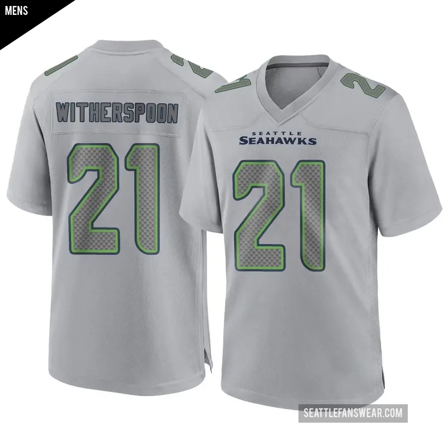 Men's Seattle Seahawks ＃21 Devon Witherspoon Gray Game Atmosphere Fashion Jersey