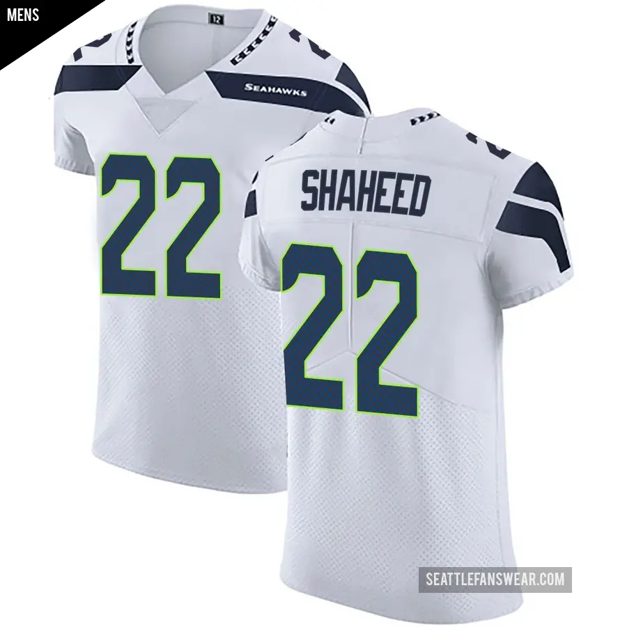 Men's Seattle Seahawks ＃22 Rashid Shaheed White Elite Vapor Untouchable Jersey