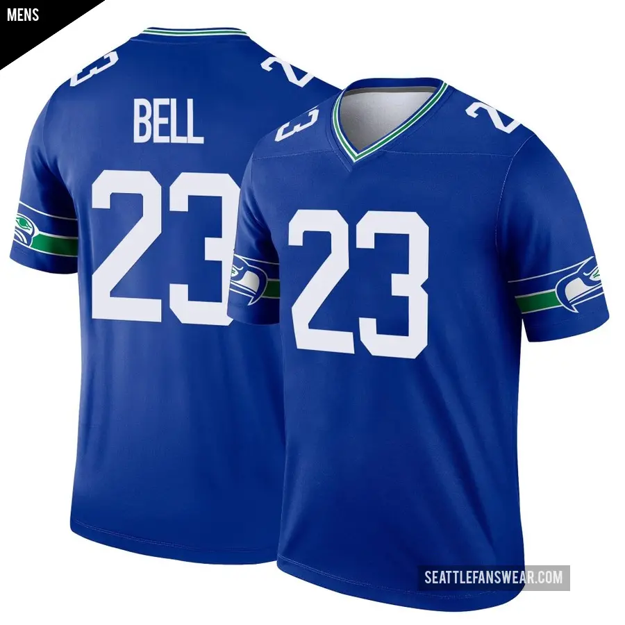 Men's Seattle Seahawks ＃23 D'Anthony Bell Royal Legend Throwback Jersey