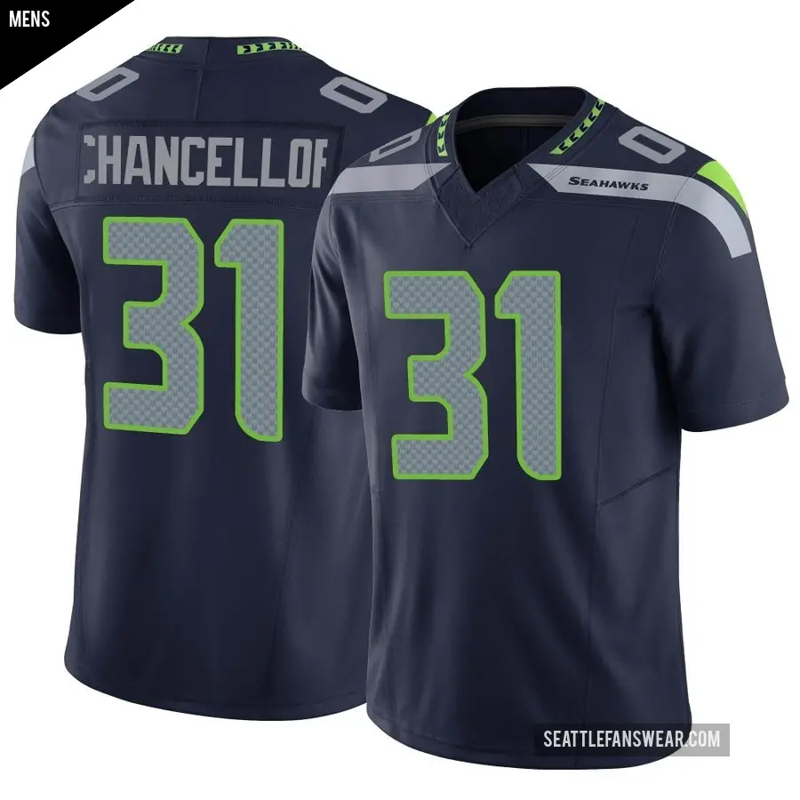 Men's Seattle Seahawks ＃31 Kam Chancellor Navy Limited Vapor F.U.S.E. Jersey