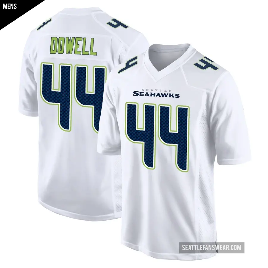 Men's Seattle Seahawks ＃44 Michael Dowell White Game Tundra Fashion Jersey