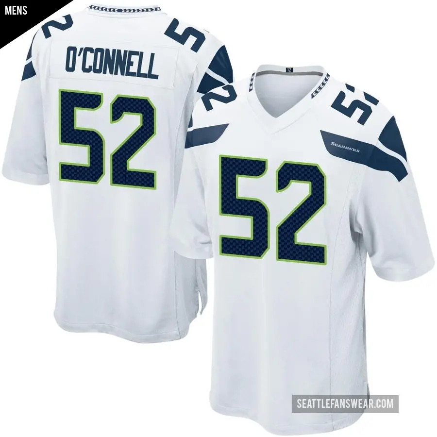 Men's Seattle Seahawks ＃52 Patrick O'Connell White Game Jersey
