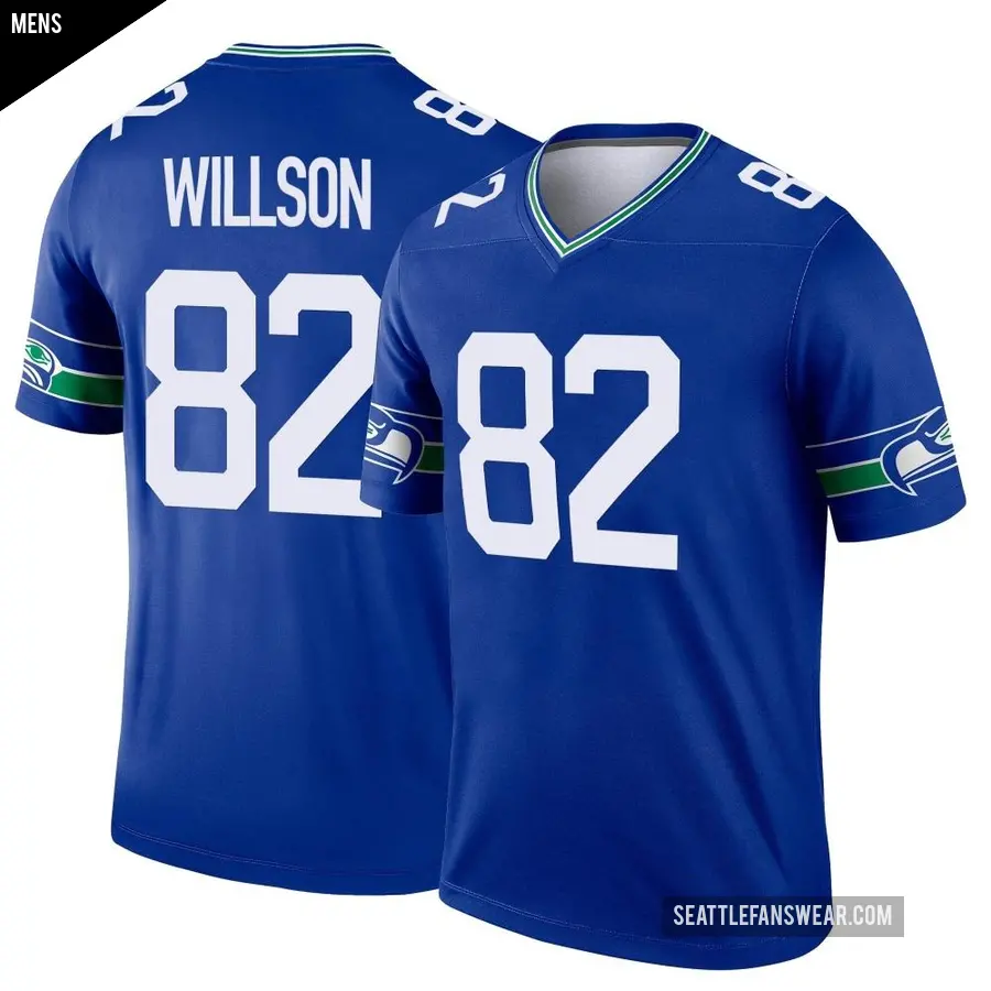 Men's Seattle Seahawks ＃82 Luke Willson Royal Legend Throwback Jersey