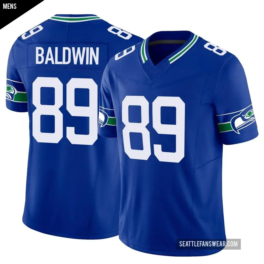 Men's Seattle Seahawks ＃89 Doug Baldwin Royal Limited Throwback Vapor F.U.S.E. Jersey
