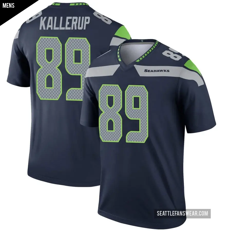 Men's Seattle Seahawks ＃89 Nick Kallerup Navy Legend Jersey
