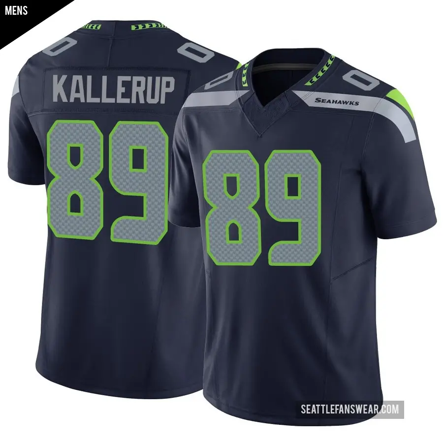 Men's Seattle Seahawks ＃89 Nick Kallerup Navy Limited Vapor F.U.S.E. Jersey