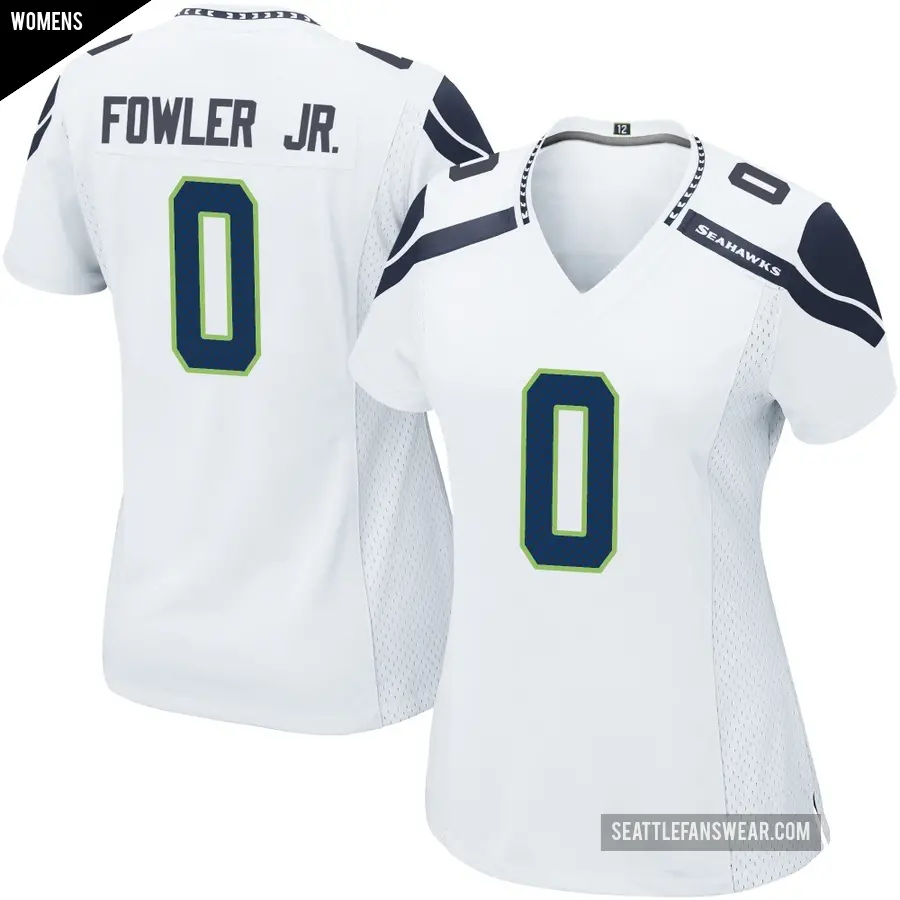 Women's Seattle Seahawks ＃0 Dante Fowler Jr. White Game Jersey