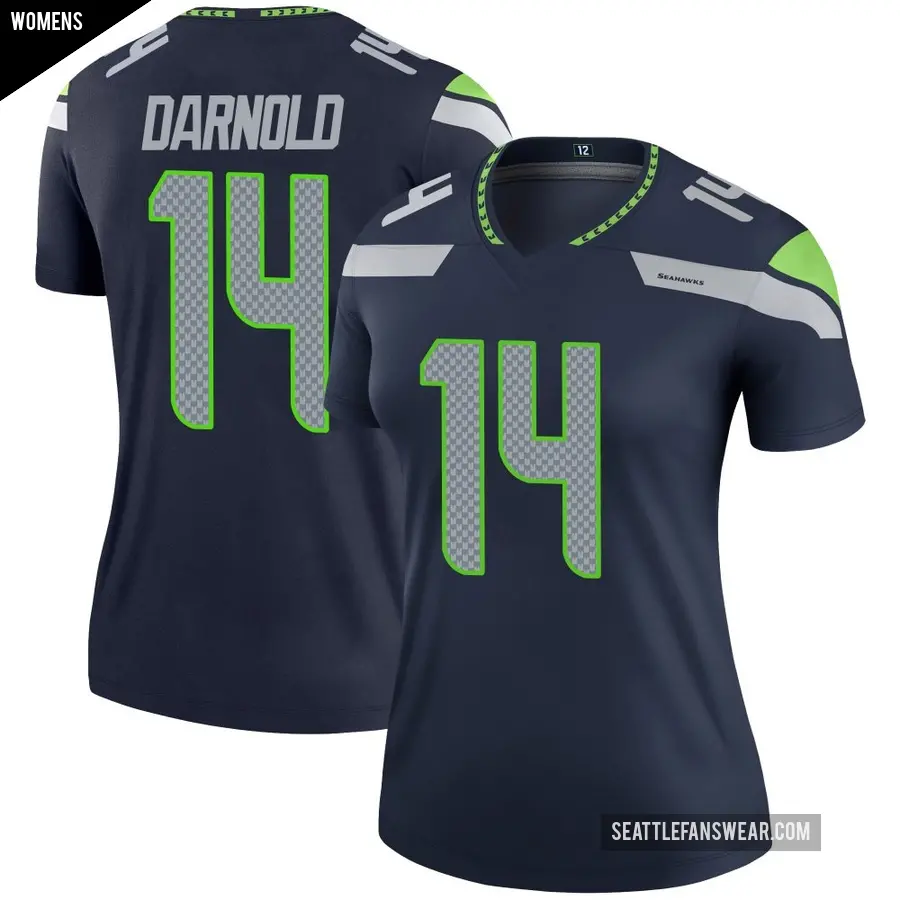 Women's Seattle Seahawks ＃14 Sam Darnold Navy Legend Jersey