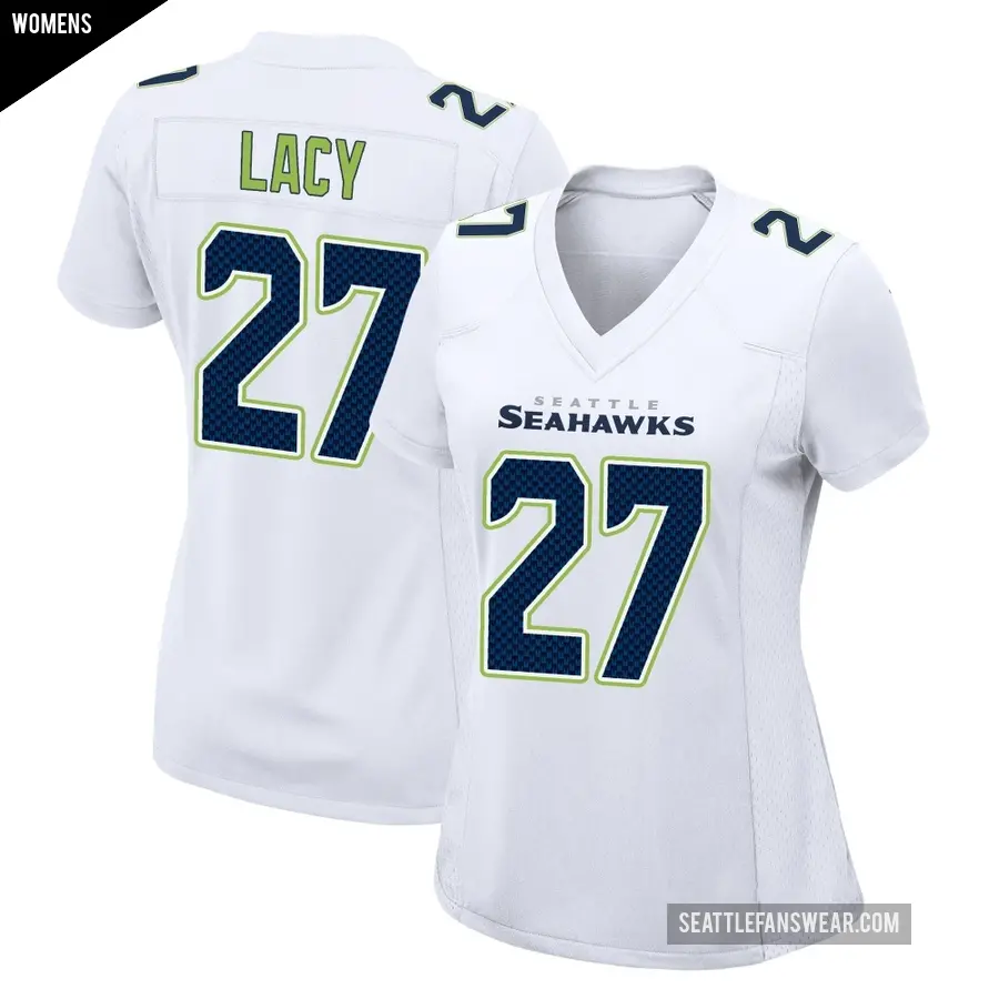 Women's Seattle Seahawks ＃27 Eddie Lacy White Game Tundra Fashion Jersey