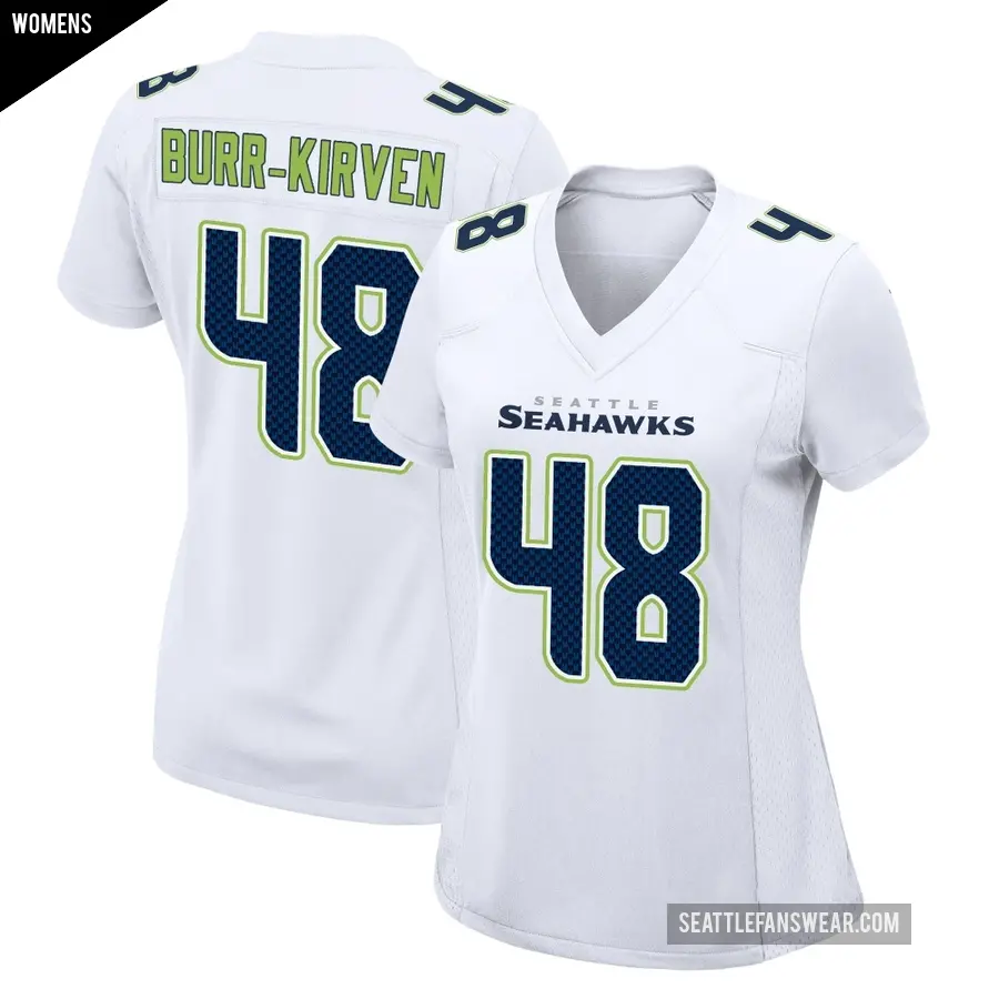Women's Seattle Seahawks ＃48 Ben Burr-Kirven White Game Tundra Fashion Jersey