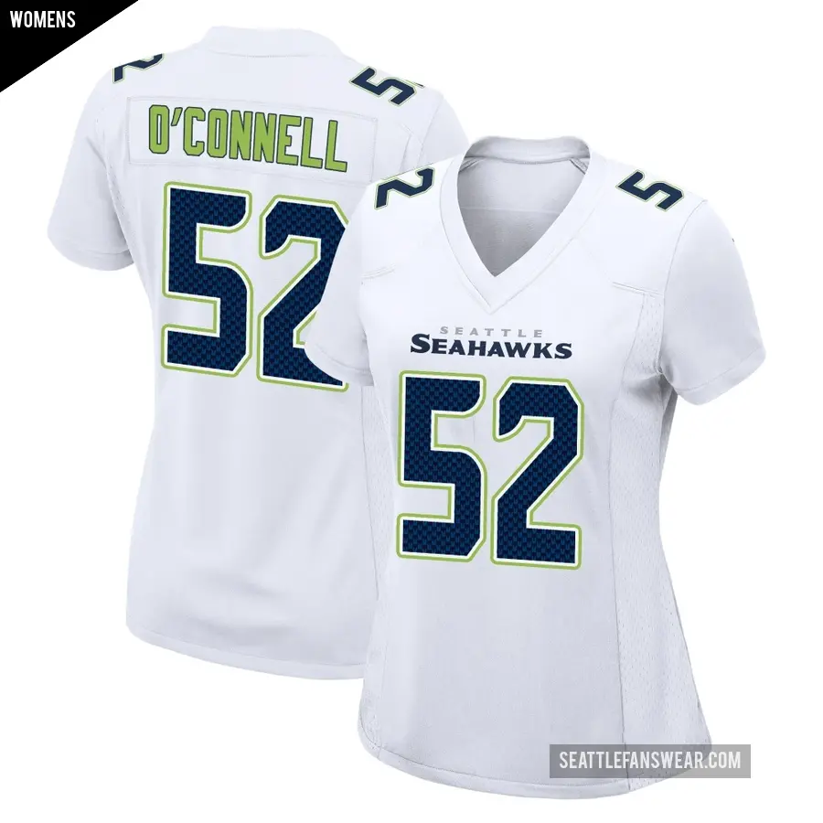 Women's Seattle Seahawks ＃52 Patrick O'Connell White Game Tundra Fashion Jersey