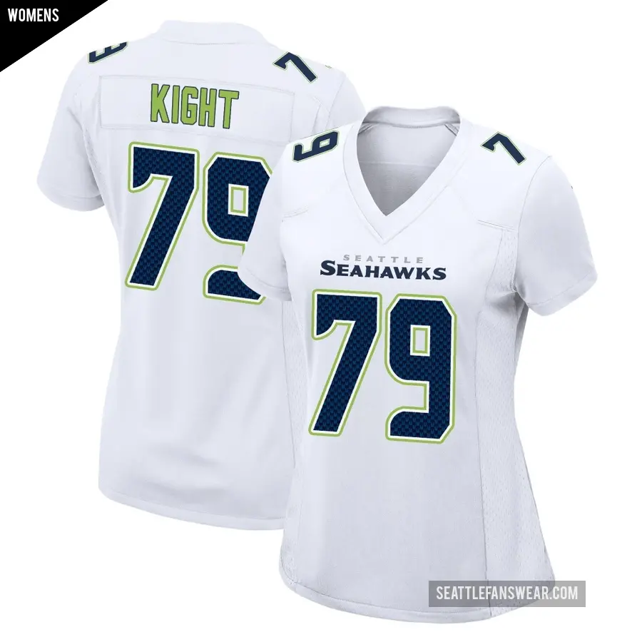 Women's Seattle Seahawks ＃79 Amari Kight White Game Tundra Fashion Jersey