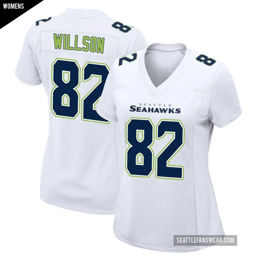 Women's Seattle Seahawks ＃82 Luke Willson White Game Tundra Fashion Jersey