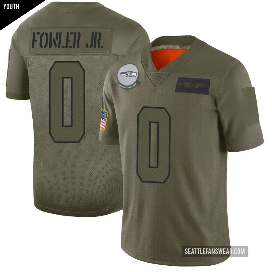 Youth Seattle Seahawks ＃0 Dante Fowler Jr. Camo Limited 2019 Salute to Service Jersey