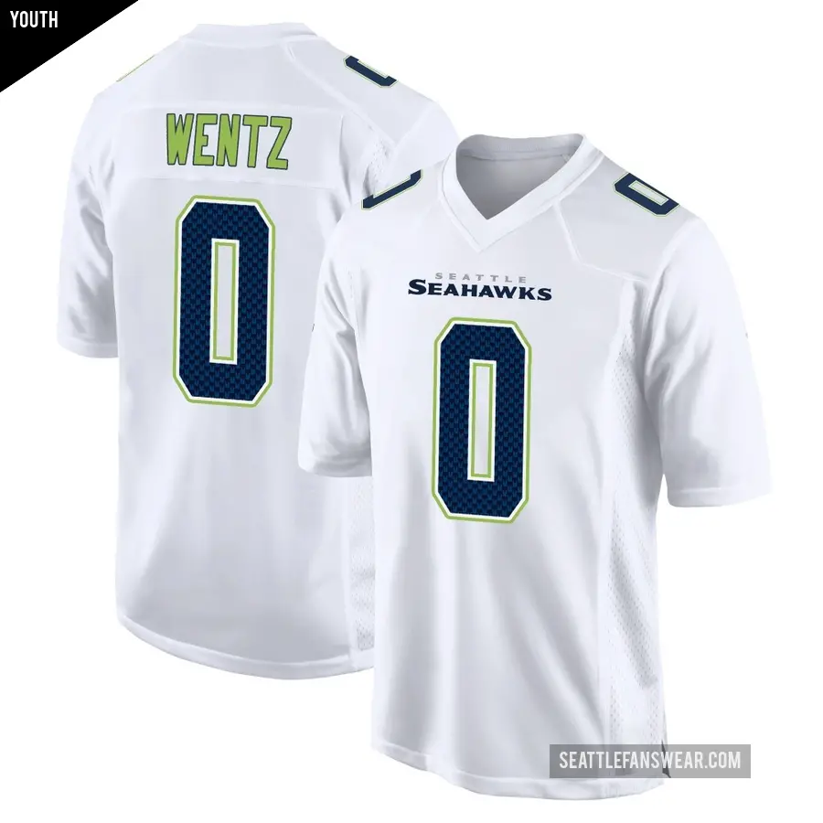 Youth Seattle Seahawks ＃0 Levi Wentz White Game Tundra Fashion Jersey