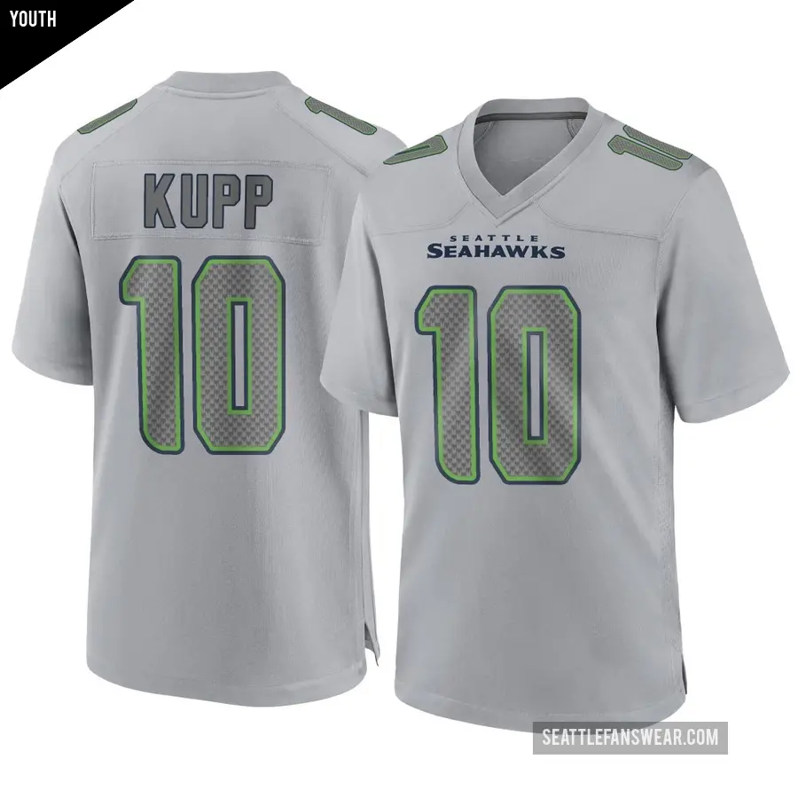 Youth Seattle Seahawks ＃10 Cooper Kupp Gray Game Atmosphere Fashion Jersey