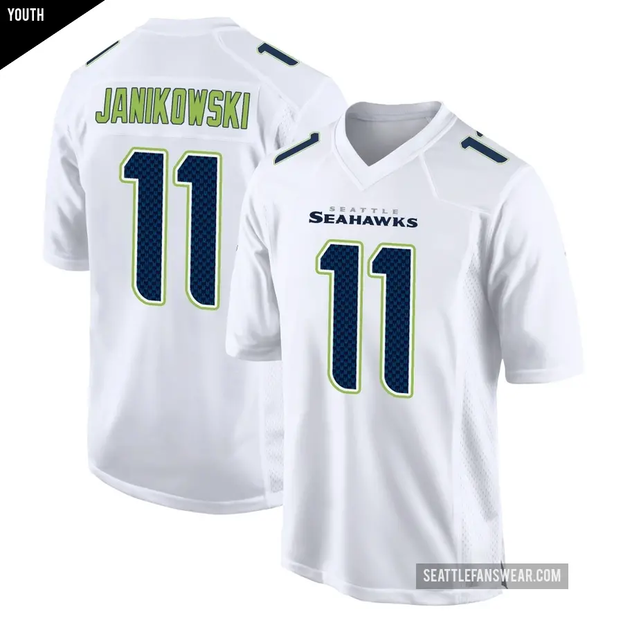 Youth Seattle Seahawks ＃11 Sebastian Janikowski White Game Tundra Fashion Jersey