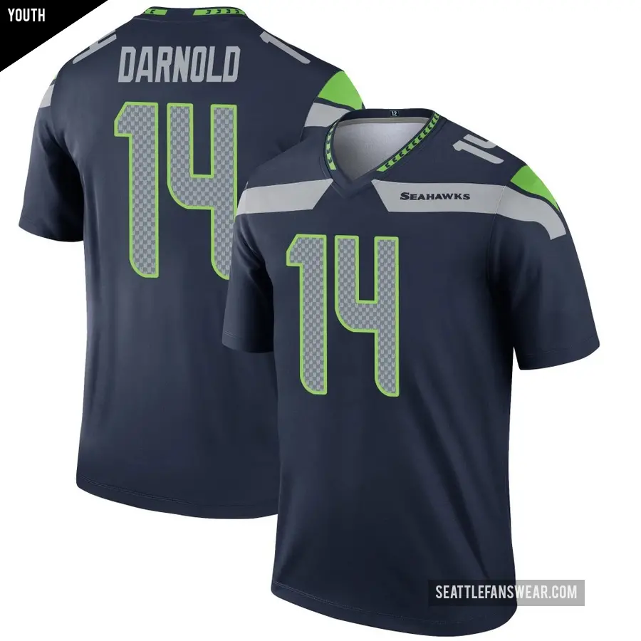 Youth Seattle Seahawks ＃14 Sam Darnold Navy Legend Jersey