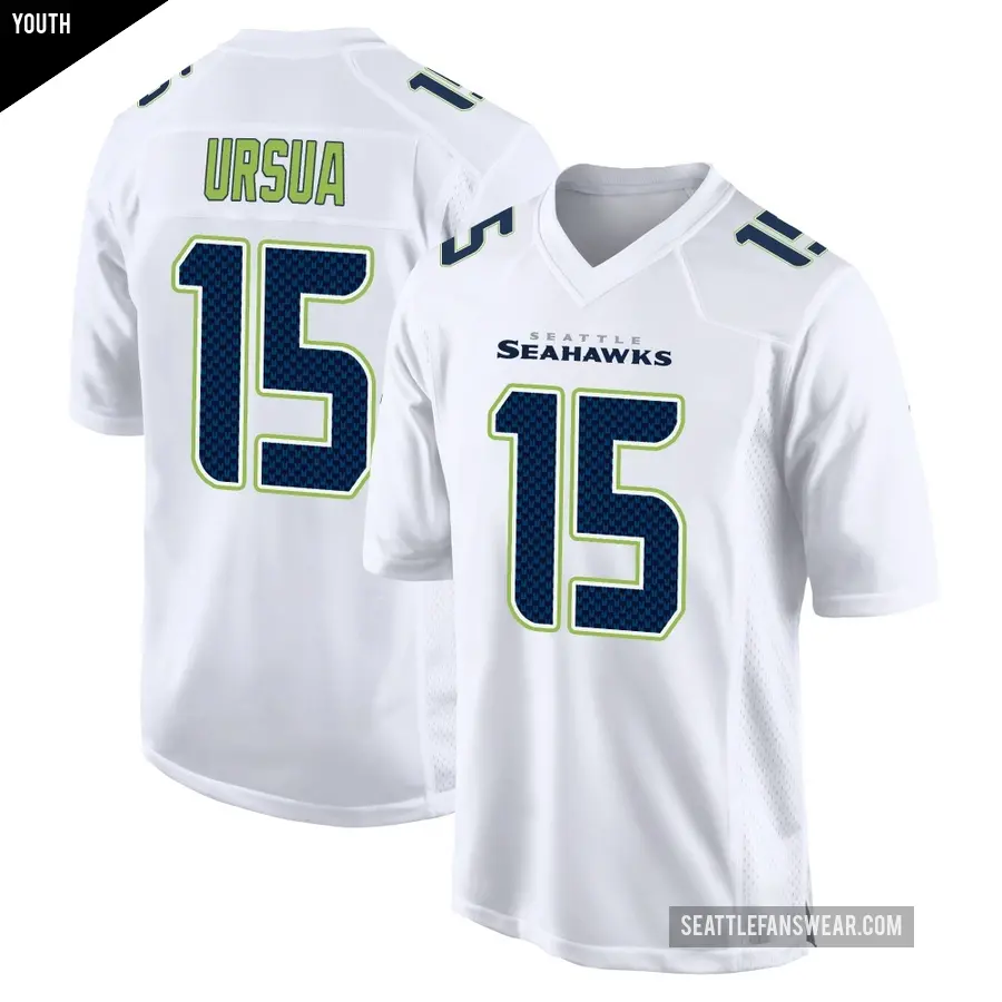 Youth Seattle Seahawks ＃15 John Ursua White Game Tundra Fashion Jersey