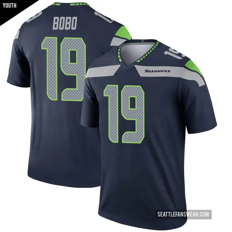 Youth Seattle Seahawks ＃19 Jake Bobo Navy Legend Jersey