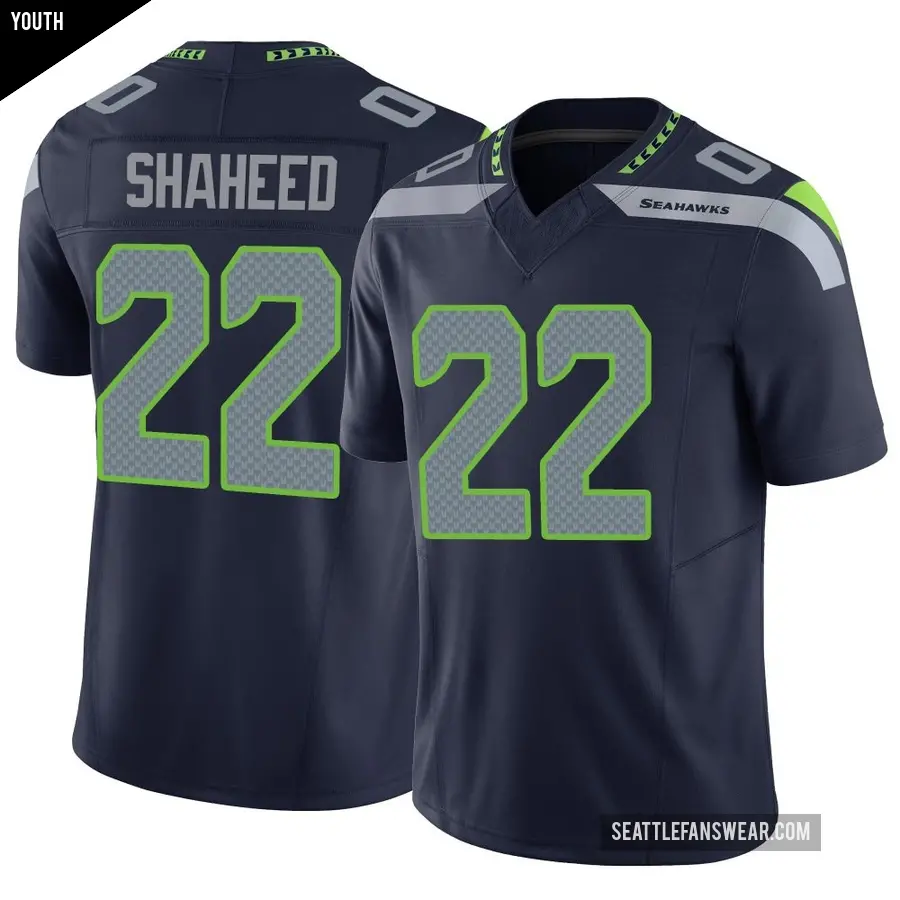 Youth Seattle Seahawks ＃22 Rashid Shaheed Navy Limited Vapor F.U.S.E. Jersey