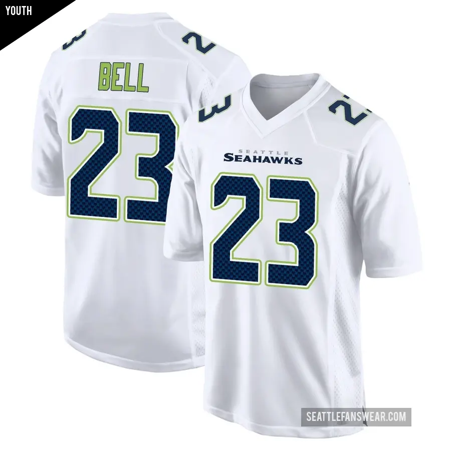 Youth Seattle Seahawks ＃23 D'Anthony Bell White Game Tundra Fashion Jersey