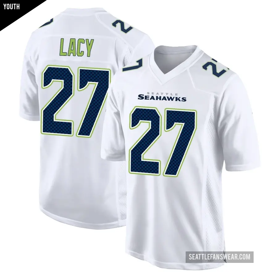 Youth Seattle Seahawks ＃27 Eddie Lacy White Game Tundra Fashion Jersey