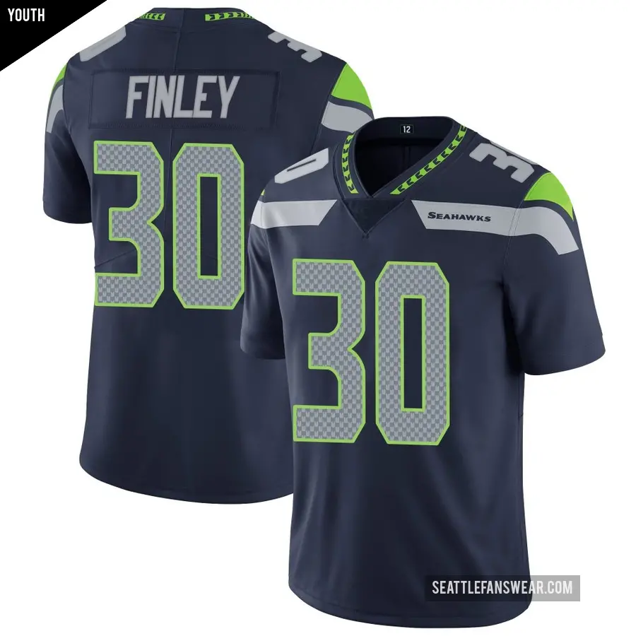 Youth Seattle Seahawks ＃30 AJ Finley Navy Limited Team Color Vapor Untouchable Jersey
