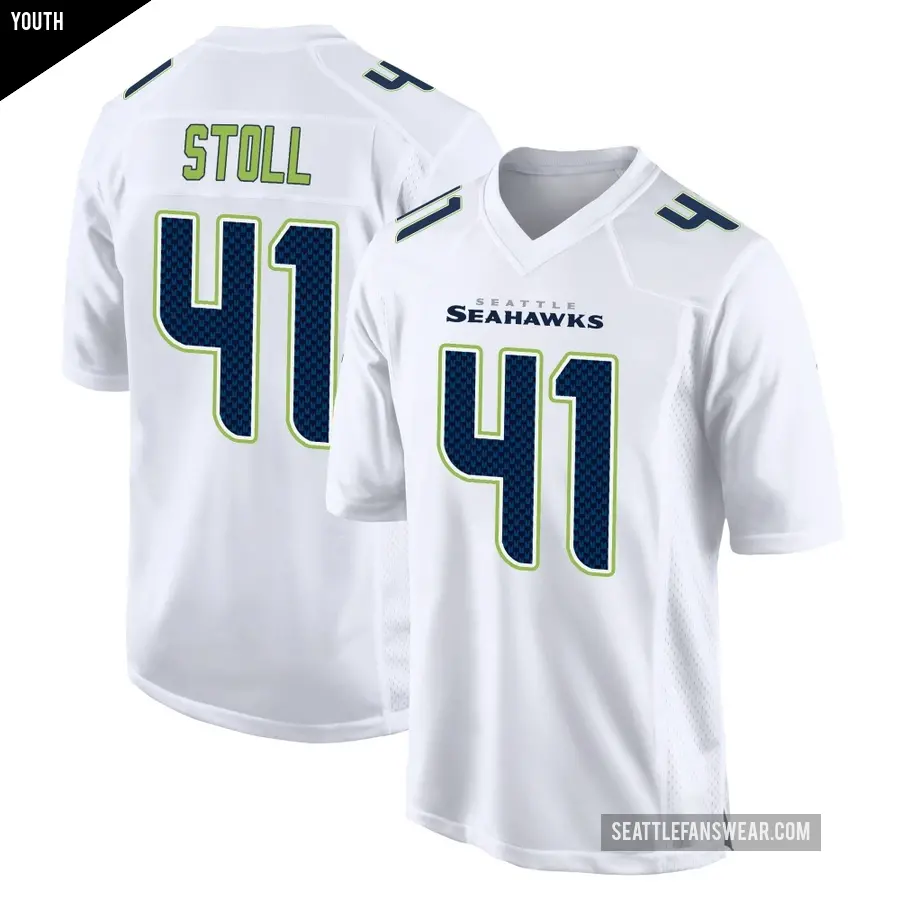 Youth Seattle Seahawks ＃41 Chris Stoll White Game Tundra Fashion Jersey