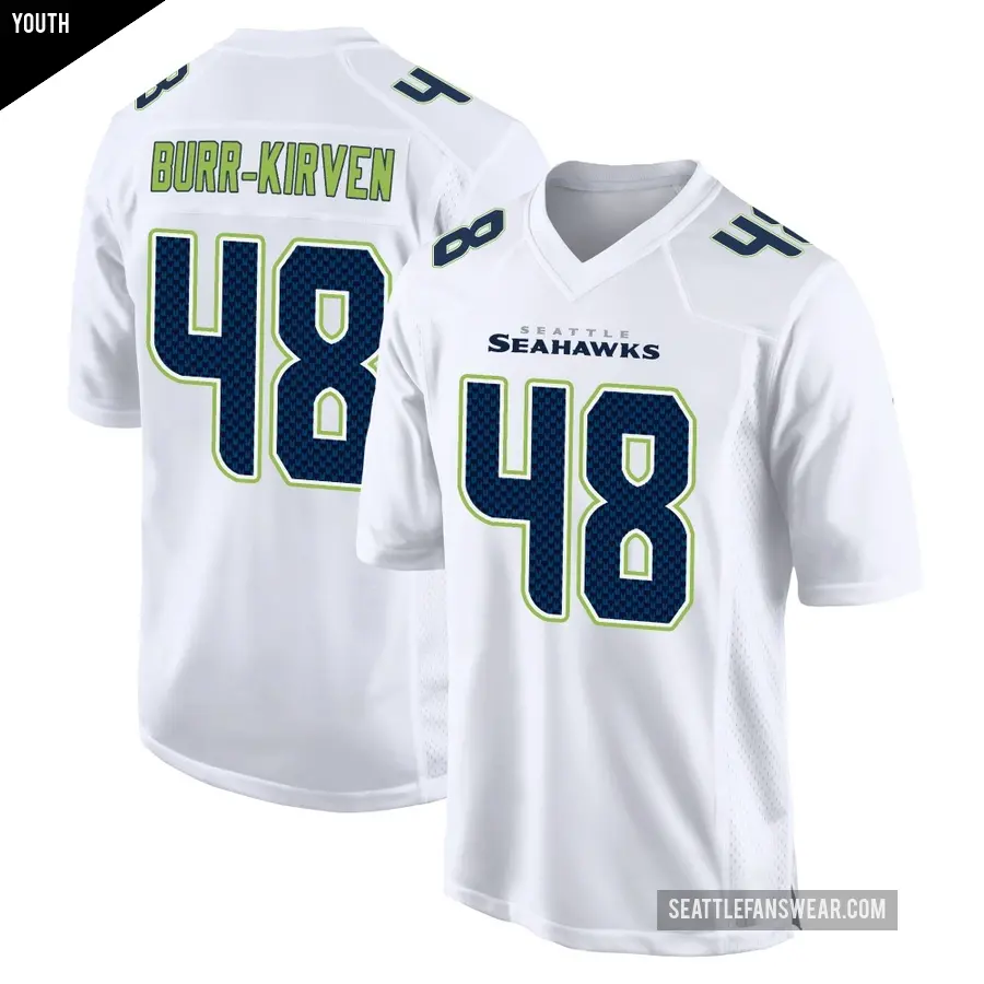 Youth Seattle Seahawks ＃48 Ben Burr-Kirven White Game Tundra Fashion Jersey