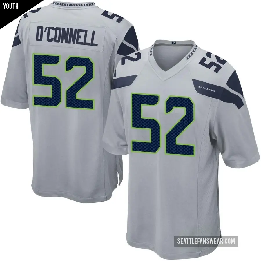 Youth Seattle Seahawks ＃52 Patrick O'Connell Gray Game Alternate Jersey