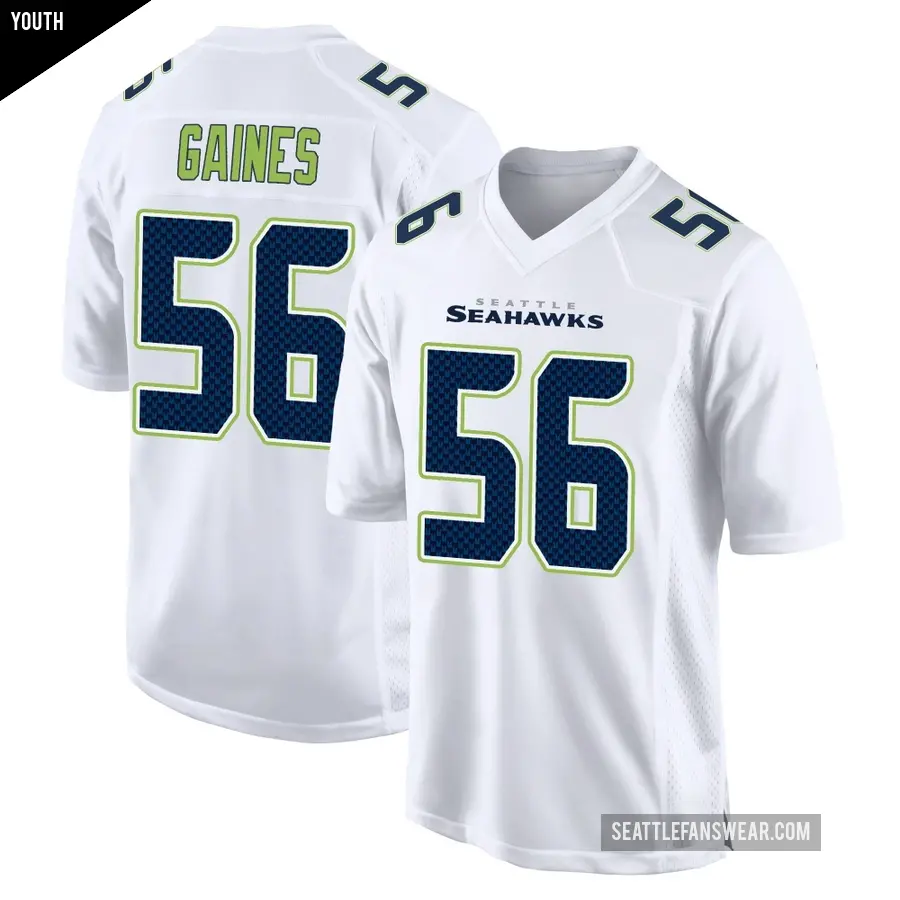 Youth Seattle Seahawks ＃56 Jalan Gaines White Game Tundra Fashion Jersey
