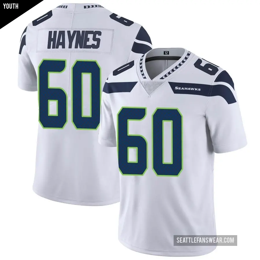 Youth Seattle Seahawks ＃60 Phil Haynes White Limited Vapor Untouchable Jersey