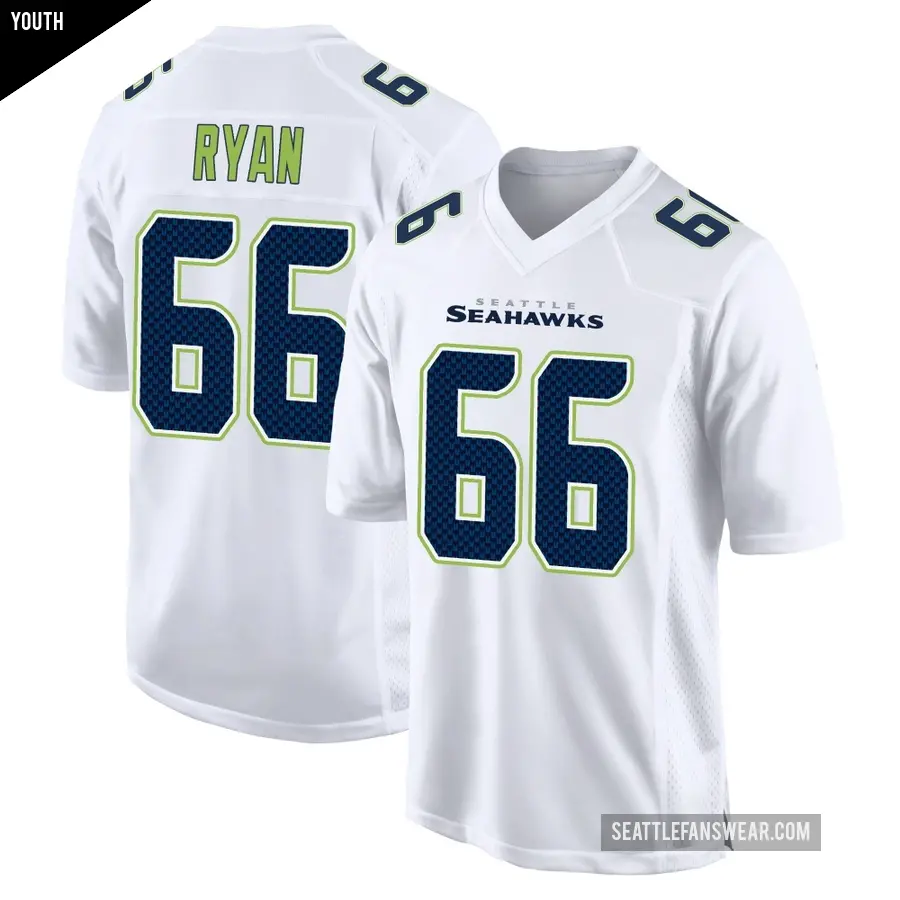 Youth Seattle Seahawks ＃66 Liam Ryan White Game Tundra Fashion Jersey
