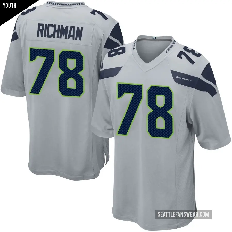 Youth Seattle Seahawks ＃78 Mason Richman Gray Game Alternate Jersey