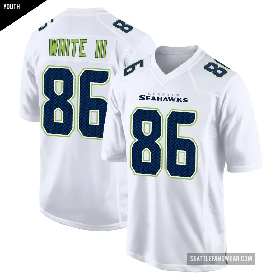 Youth Seattle Seahawks ＃86 Ricky White III White Game Tundra Fashion Jersey