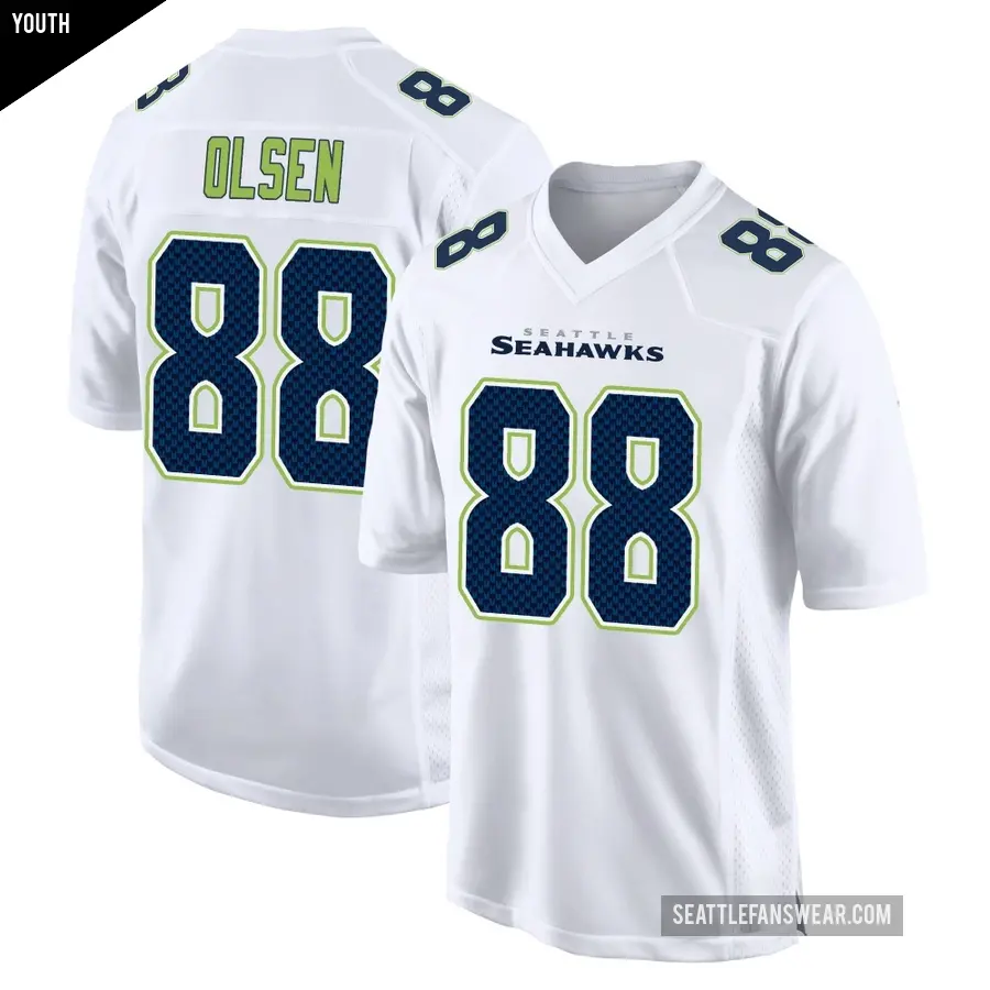 Youth Seattle Seahawks ＃88 Greg Olsen White Game Tundra Fashion Jersey