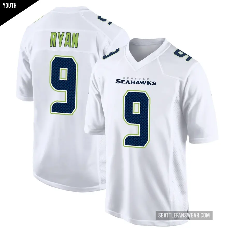 Youth Seattle Seahawks ＃9 Jon Ryan White Game Tundra Fashion Jersey